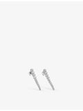 CARAT London sterling silver cubic zirconia drop earrings, imported from the UK