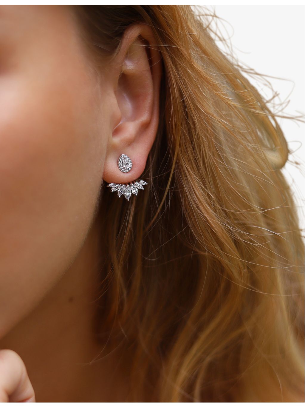 CARAT London Suriya sterling silver cubic zirconia earrings - British product
