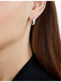 CARAT London sterling silver and cubic zirconia hoop earrings, imported from the UK