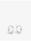 CARAT London sterling silver and cubic zirconia hoop earrings, imported from the UK