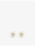 CARAT London star-shaped cubic zirconia stud earrings - British product