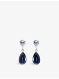 CARAT London Arabella drop earrings 9ct white gold, imported from the UK