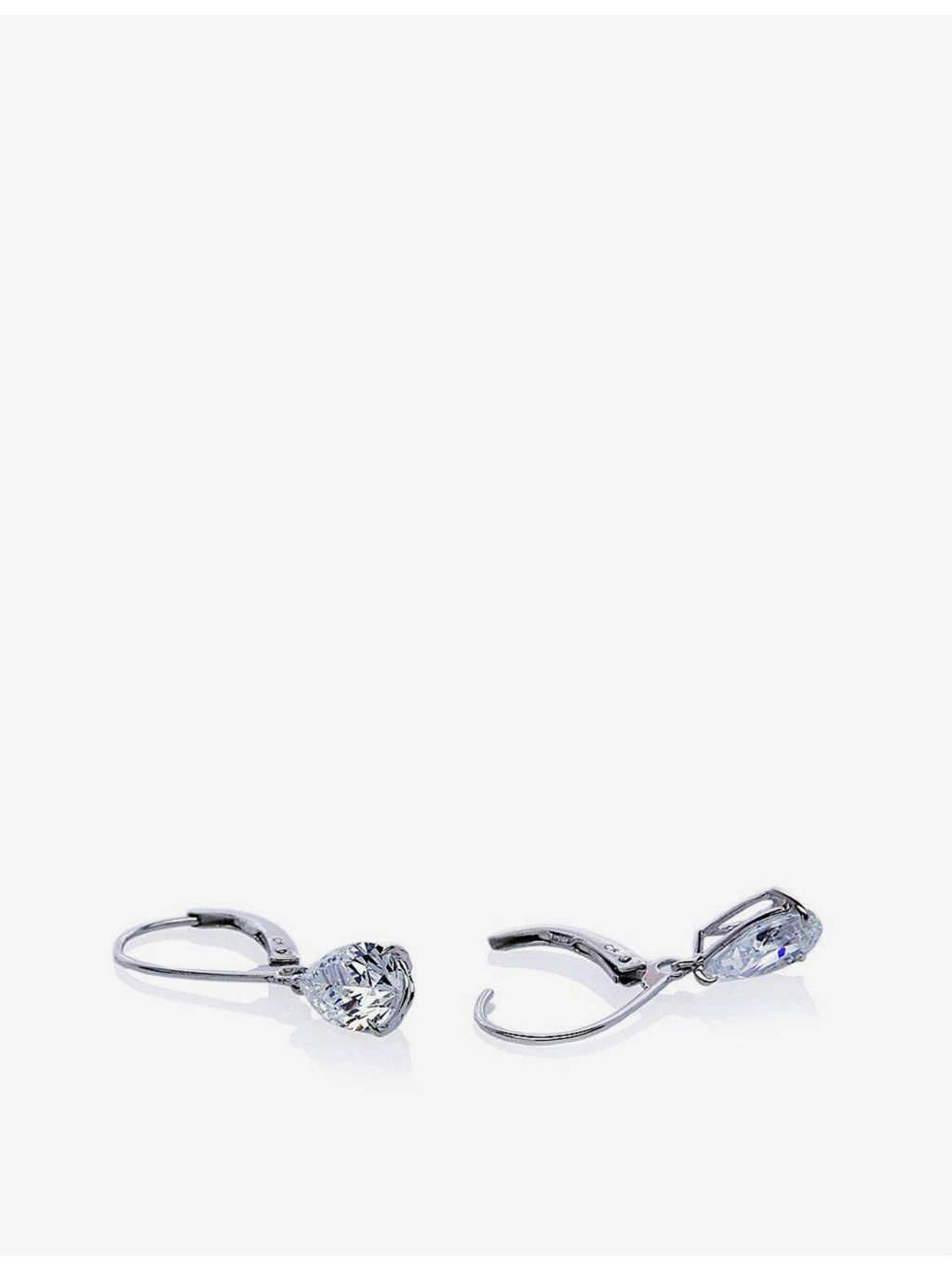 CARAT London pear-shaped cubic zirconia drop earrings 1.5ct, UK version