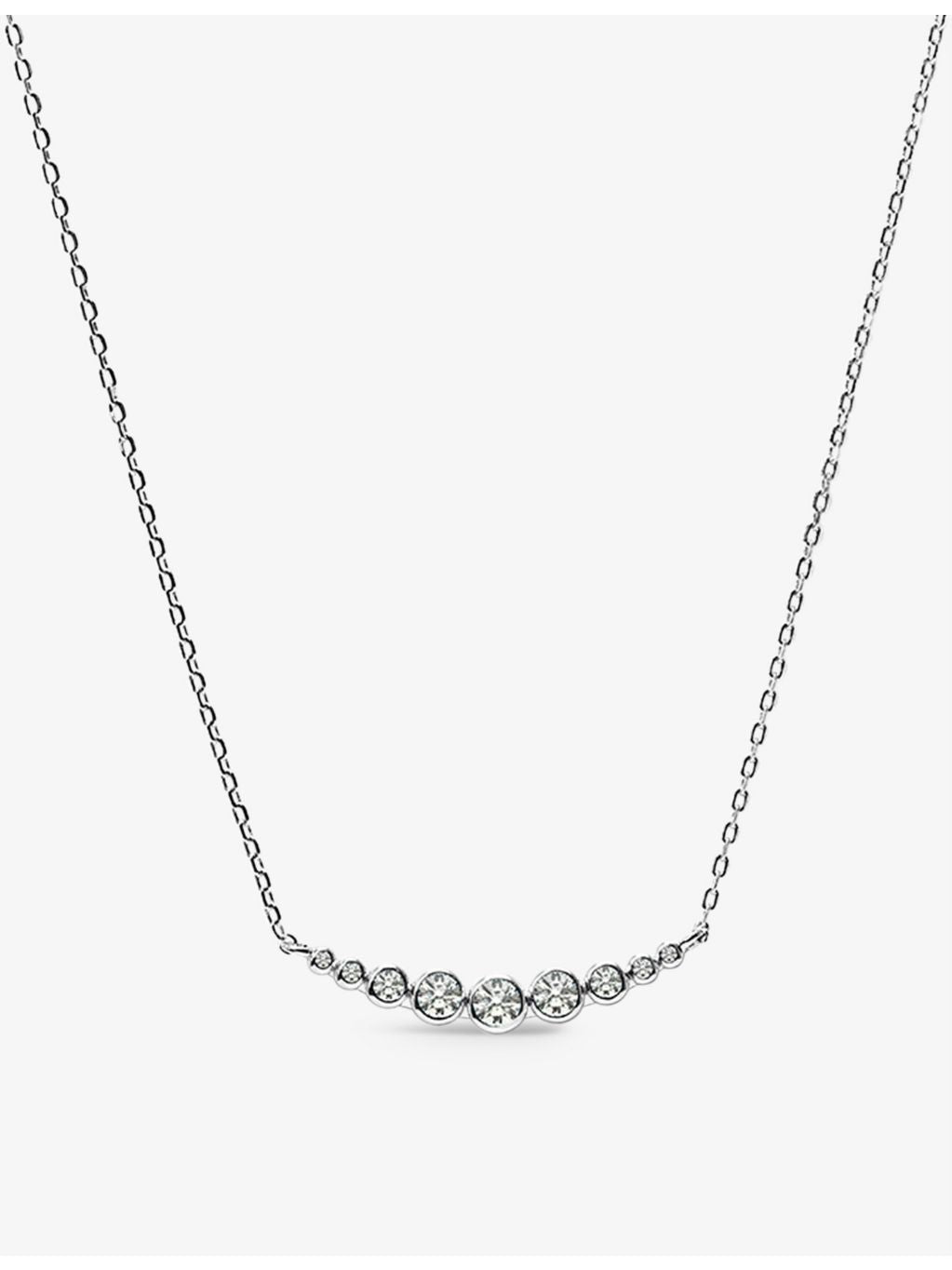 CARAT London sterling silver cubic zirconia necklace 70cm - British product