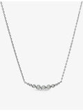 CARAT London sterling silver cubic zirconia necklace 70cm - British product