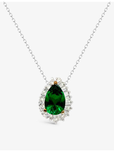 selfridges CARAT London Eleanor Sterling-Silver and Cubic Zirconia Pendant Necklace- Buy online at McGrocer