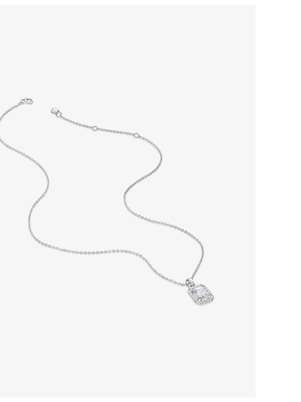 Carat London sterling silver cubic zirconia pendant necklace - British product