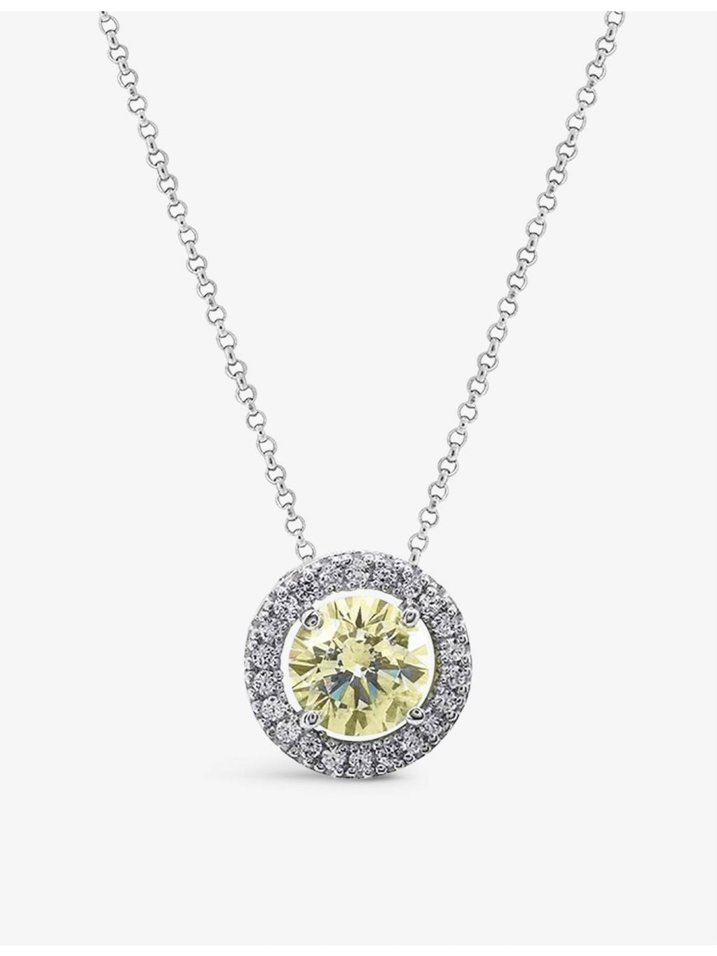 CARAT London yellow cubic zirconia pendant necklace 1.25ct, imported from the UK