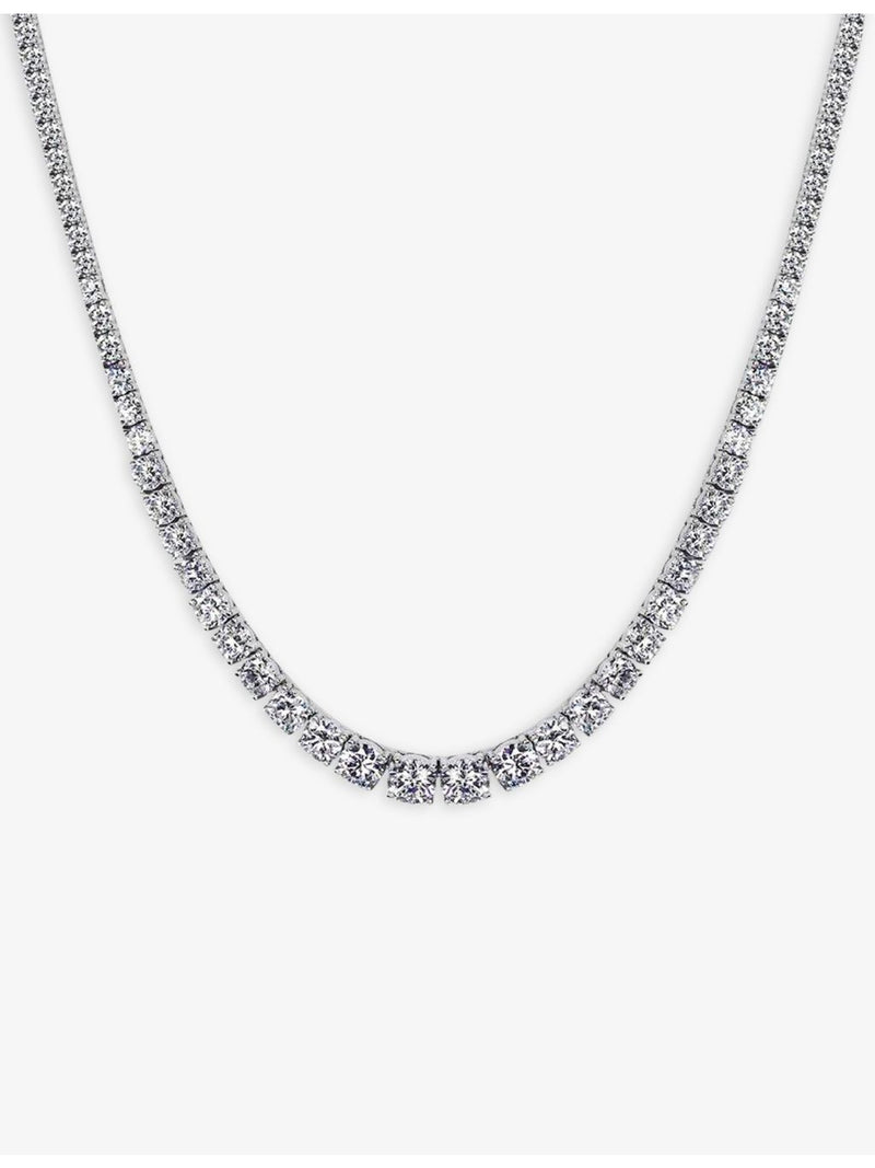 CARAT London Taryn sterling silver necklace with cubic zirconia 43cm - British product