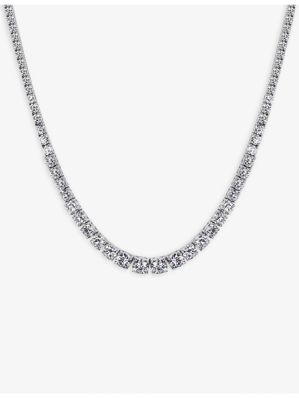 CARAT London Taryn sterling silver necklace with cubic zirconia 43cm - British product