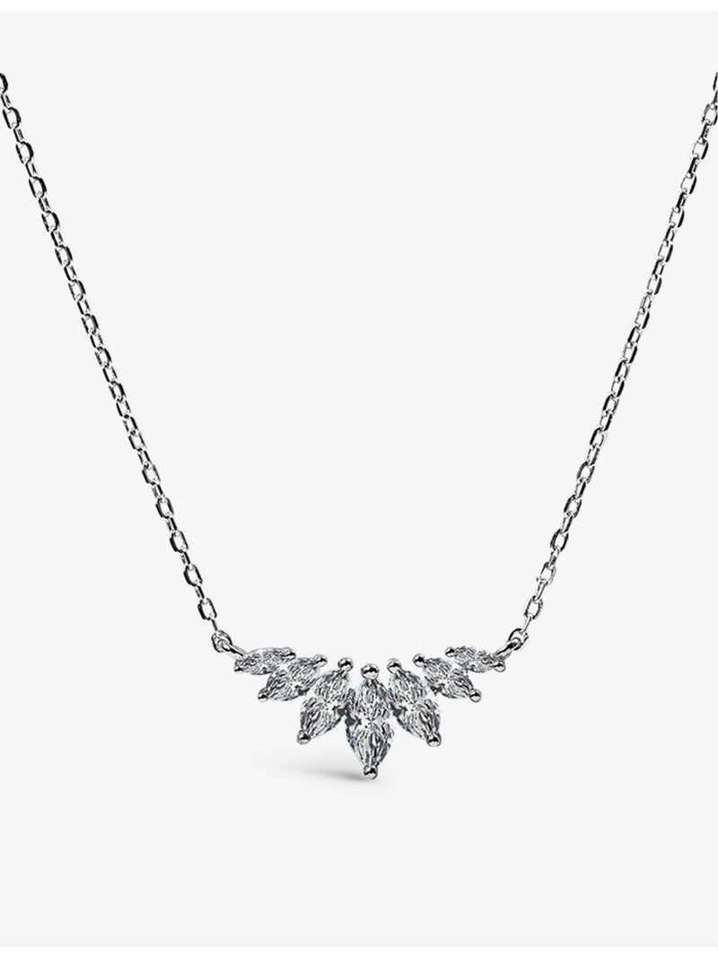 CARAT London Tulisa silver necklace with cubic zirconia, imported from the UK