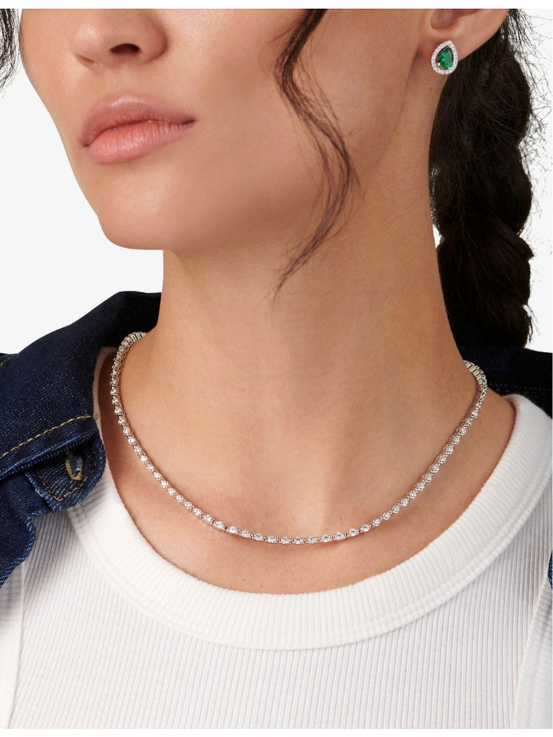 CARAT London Coralie sterling silver cubic zirconia necklace 42cm, UK version