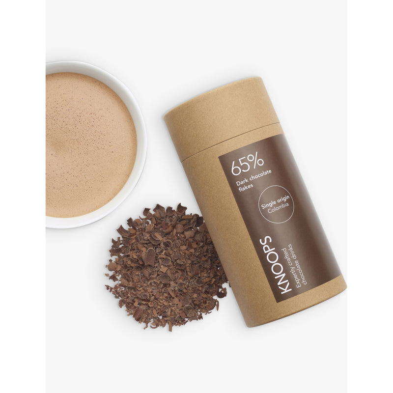 Knoops 65% dark hot chocolate flakes 250g - British product