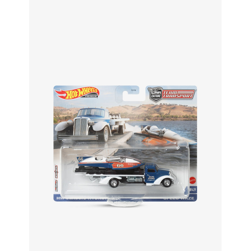Hot Wheels Team Transport truck and race car 1:64 - British product