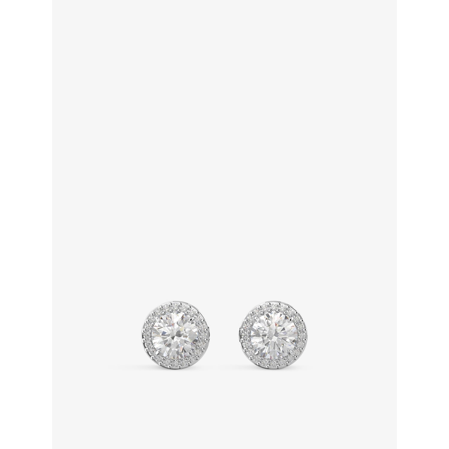 Swarovski Constella rhodium-plated zirconia stud earrings 0.9cm - British product