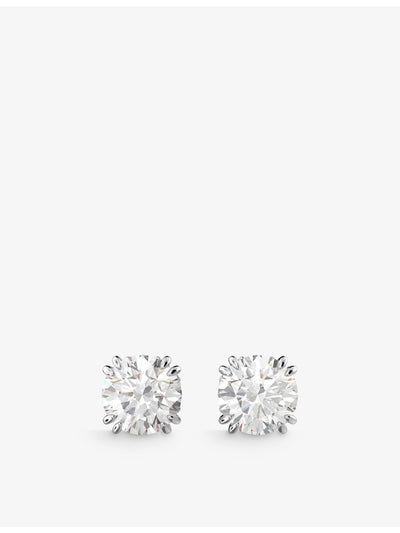 selfridges Swarovski Constella Rhodium-Plated and Zirconia Stud Earrings- Buy online at McGrocer