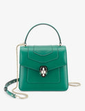 Serpenti Forever leather top-handle bag - Blue