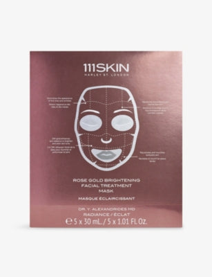 111SKIN Rose Gold Brightening face mask pack of five (British brand)