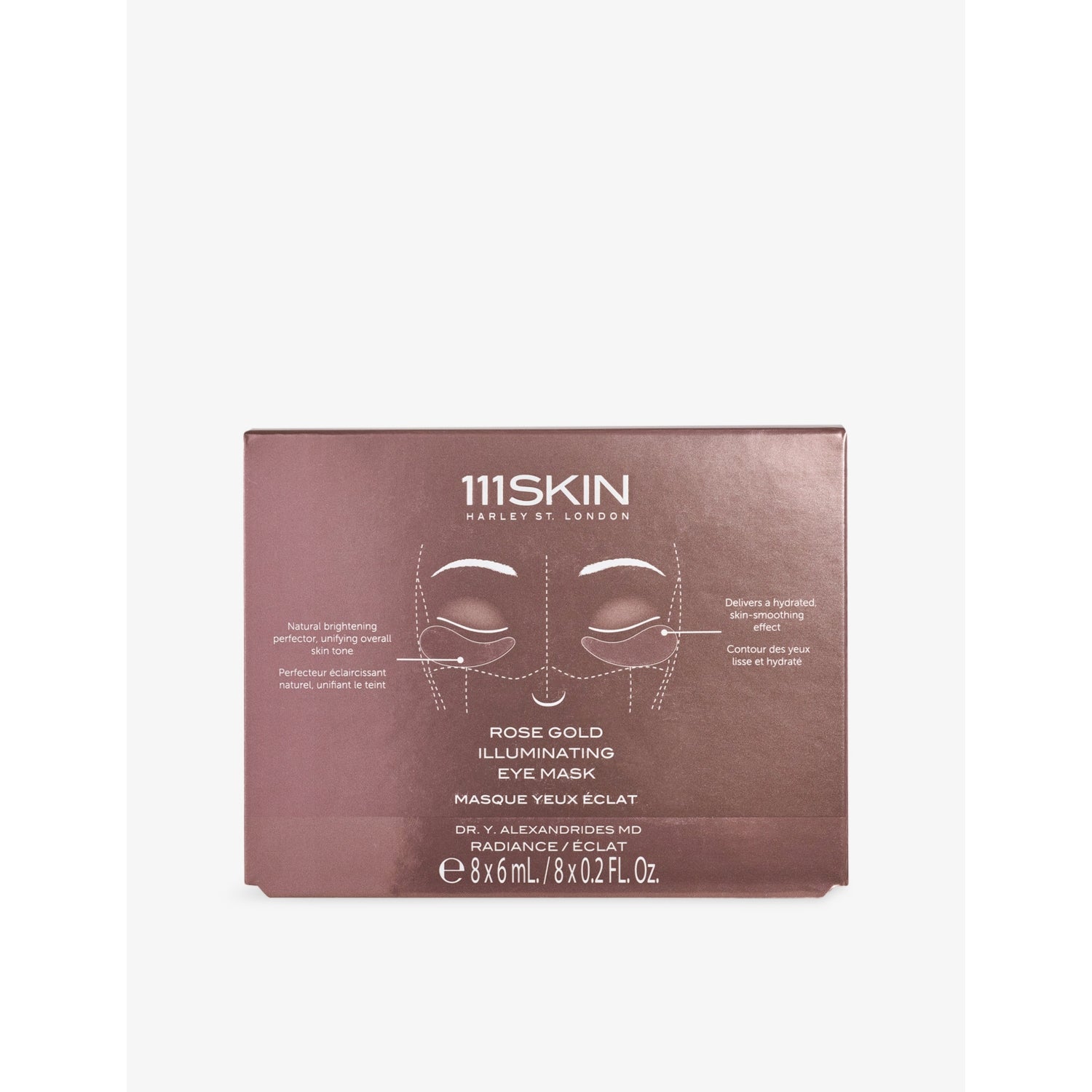 111SKIN Rose Gold illuminating eye mask pack of eight, UK version