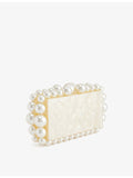 Cult Gaia faux-pearl acrylic clutch bag - British product