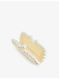 Cult Gaia faux-pearl acrylic clutch bag - British product