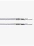 Golden Goose woven laces with star and silver-tone metal, UK version
