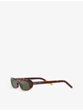 Saint Laurent SL557 rectangular acetate sunglasses, UK version