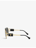 Versace VE2252 aviator-frame steel sunglasses - British product