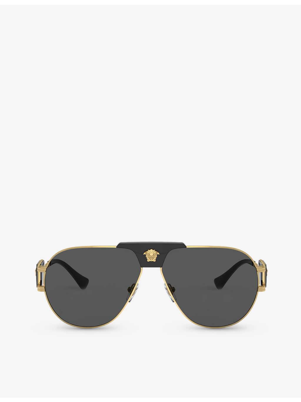 Versace VE2252 aviator-frame steel sunglasses - British product