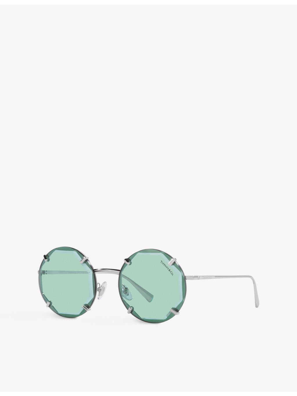 Tiffany & Co. TF3091 round-frame metal sunglasses - British product
