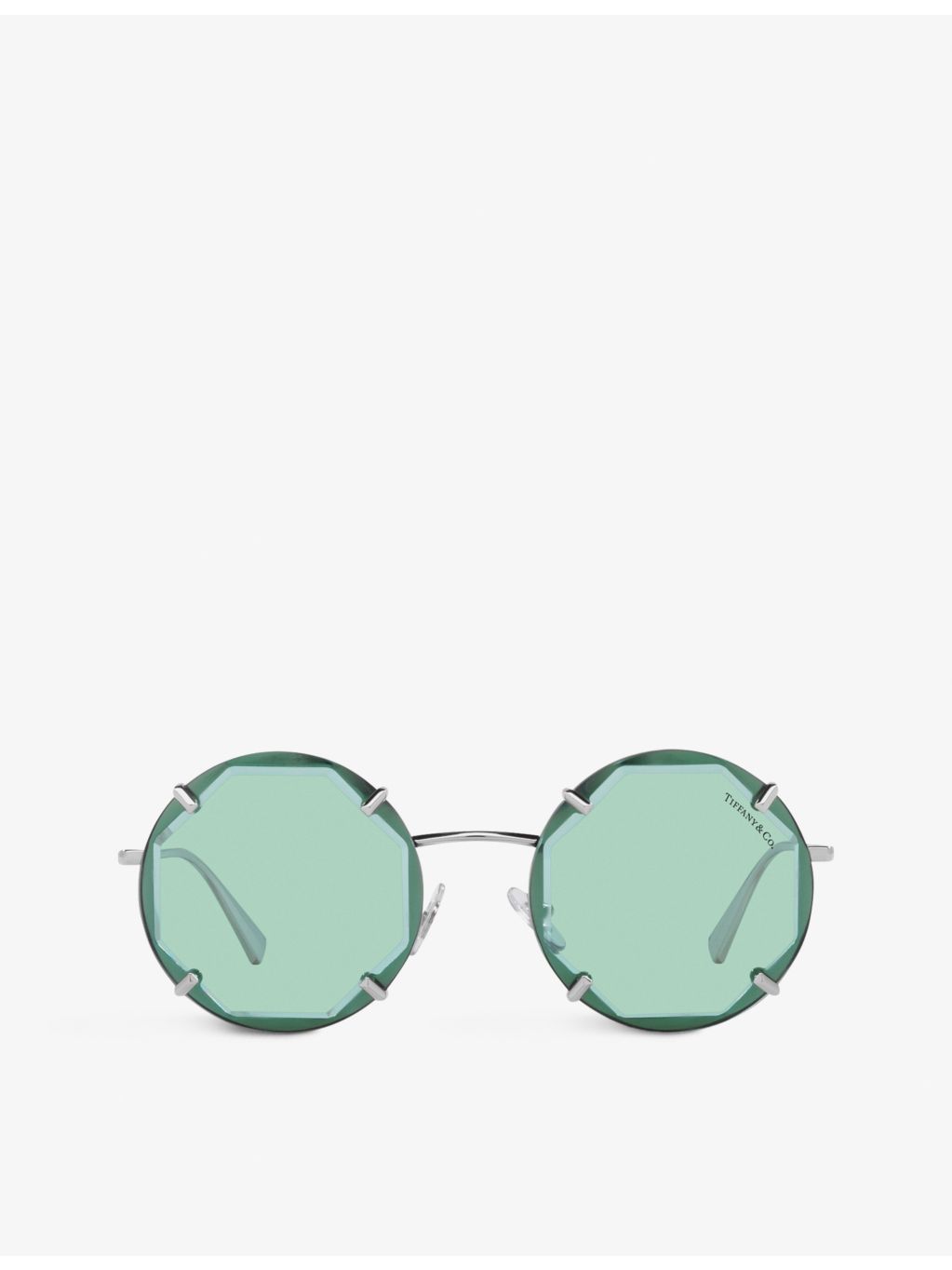 Tiffany & Co. TF3091 round-frame metal sunglasses - British product