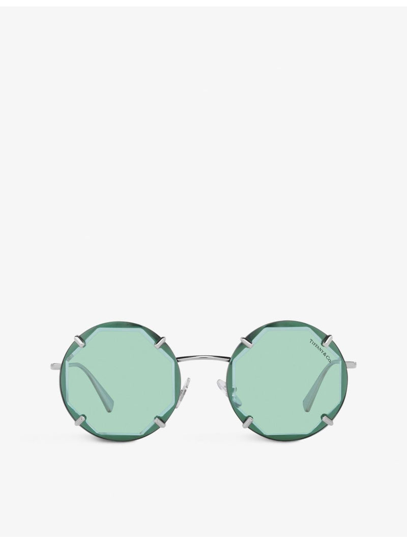Tiffany & Co. TF3091 round-frame metal sunglasses - British product