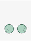 Tiffany & Co. TF3091 round-frame metal sunglasses - British product