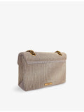 Kurt Geiger London Kensington woven cross-body bag in houndstooth (British brand)