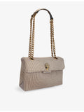 Kurt Geiger London Kensington woven cross-body bag in houndstooth (British brand)