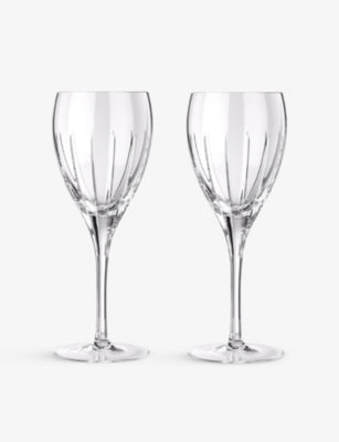 Christofle Iriana crystal red wine glasses set of two 190ml (British brand)