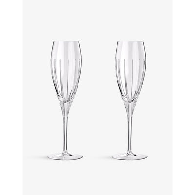 selfridges Christofle Iriana Crystal Champagne Flutes Set of Two- Buy online at McGrocer
