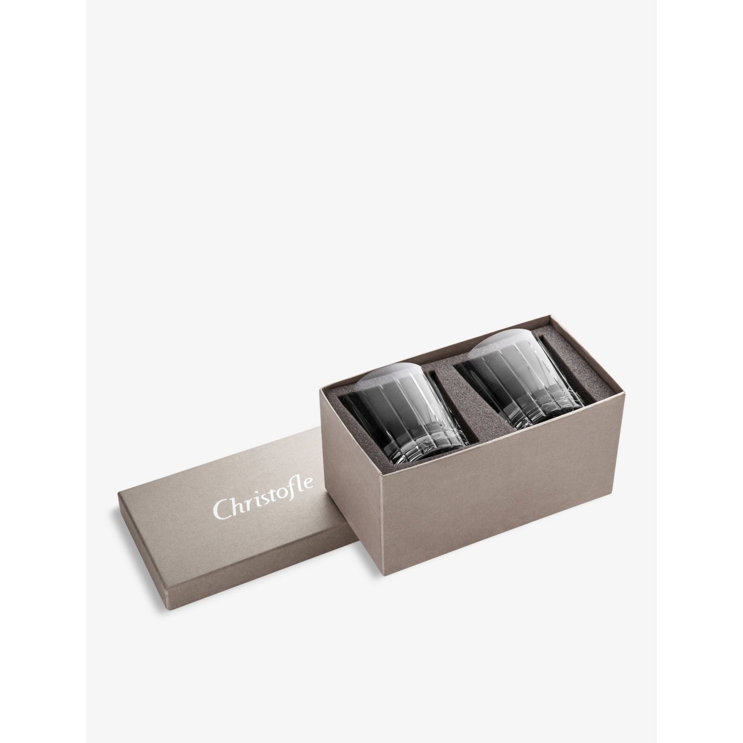 Christofle Iriana crystal lowball tumblers set of two 240ml (British brand)