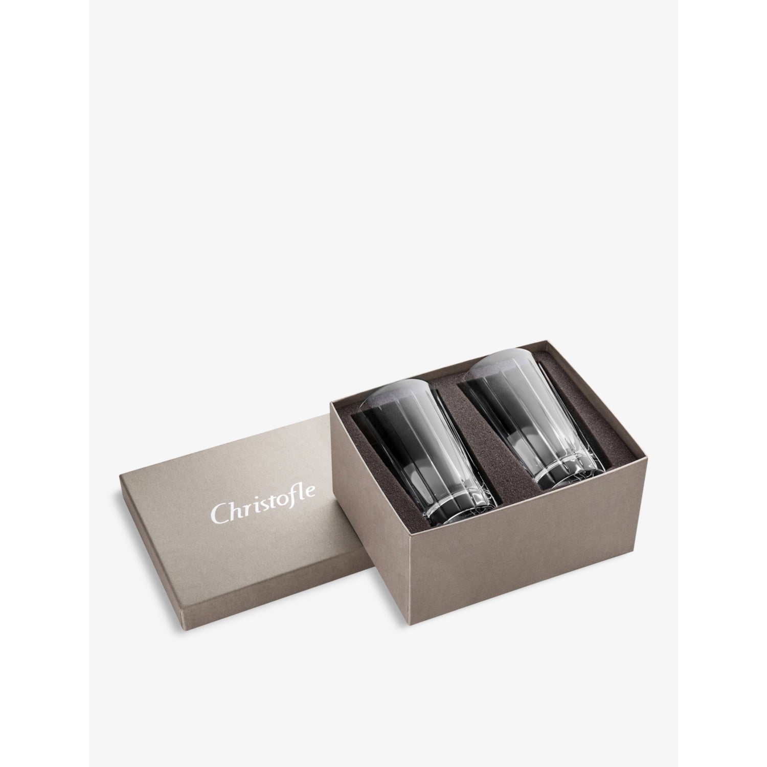 Christofle Iriana crystal highball tumblers 270ml set of two, UK version
