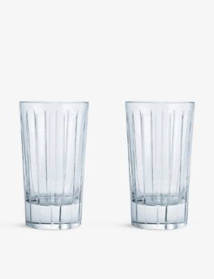 Christofle Iriana crystal highball tumblers 270ml set of two, UK version
