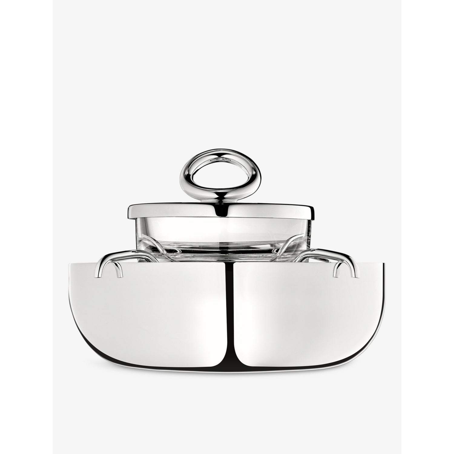 Christofle Vertigo silver-plated caviar set 14cm diameter - British product