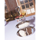 Christofle three-tier silver-plated pastry stand, imported from the UK