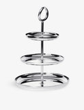 Christofle three-tier silver-plated pastry stand, imported from the UK
