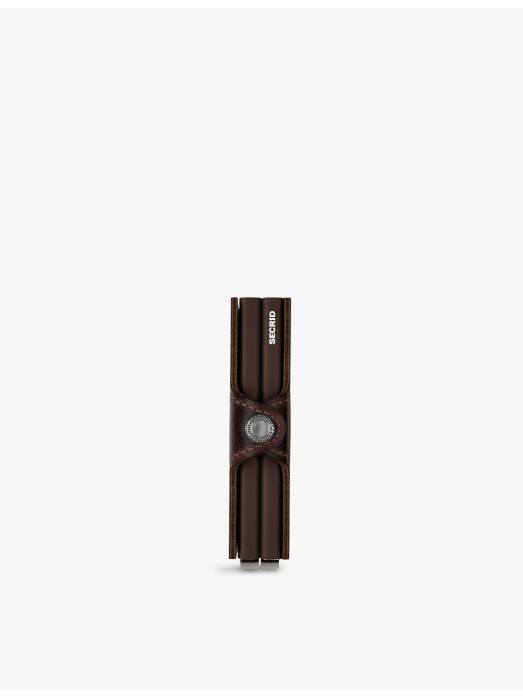 Secrid Twinwallet cardholder in vintage leather and aluminium - British product