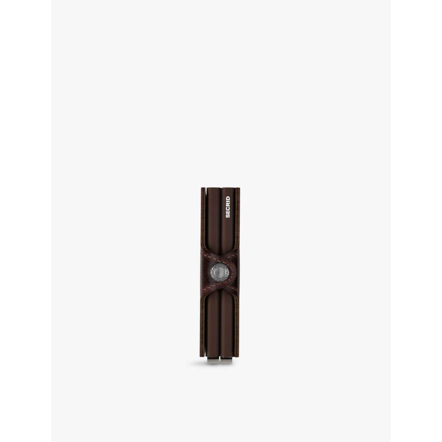 Secrid Twinwallet cardholder in vintage leather and aluminium - British product