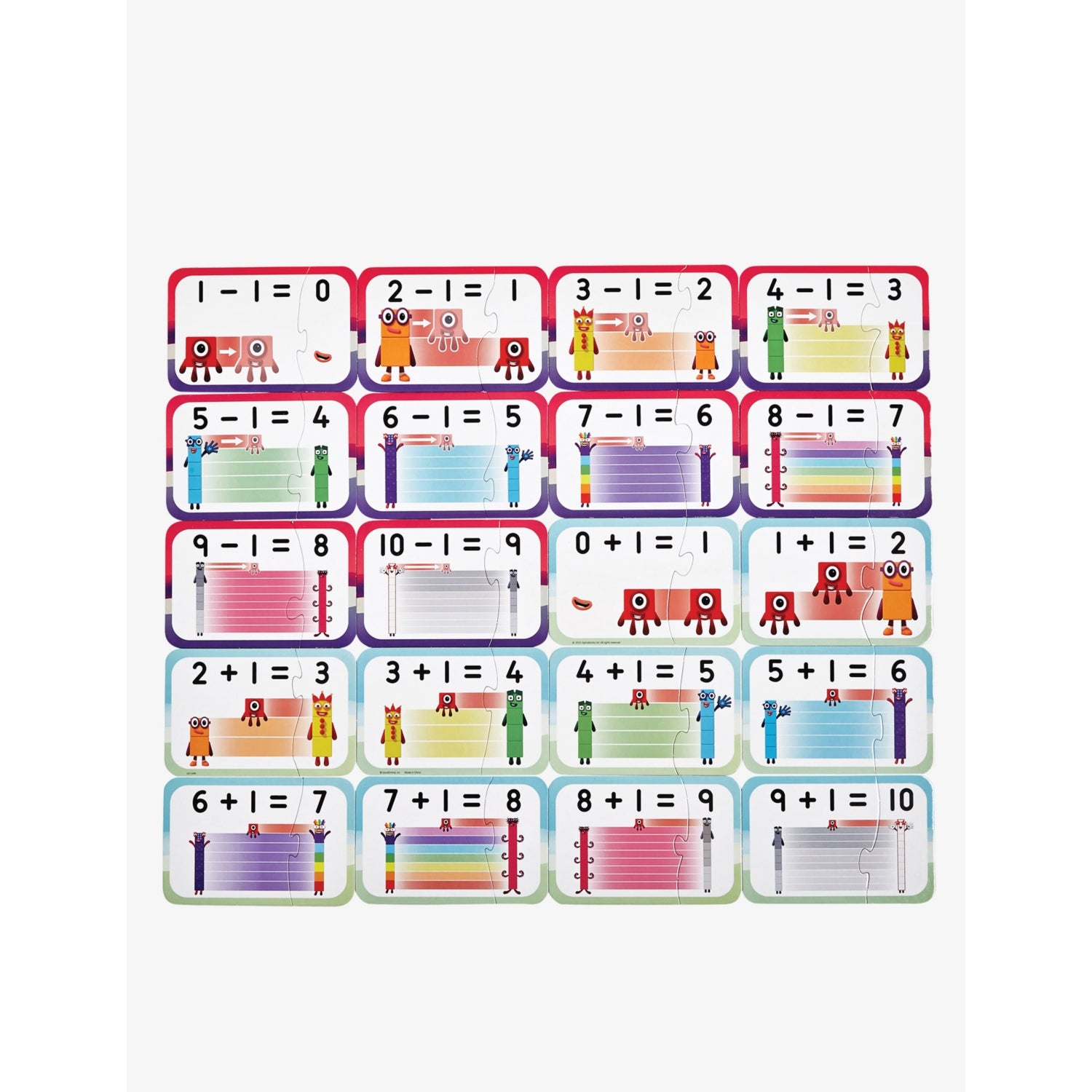 Numberblocks adding and subtracting puzzle set - British product