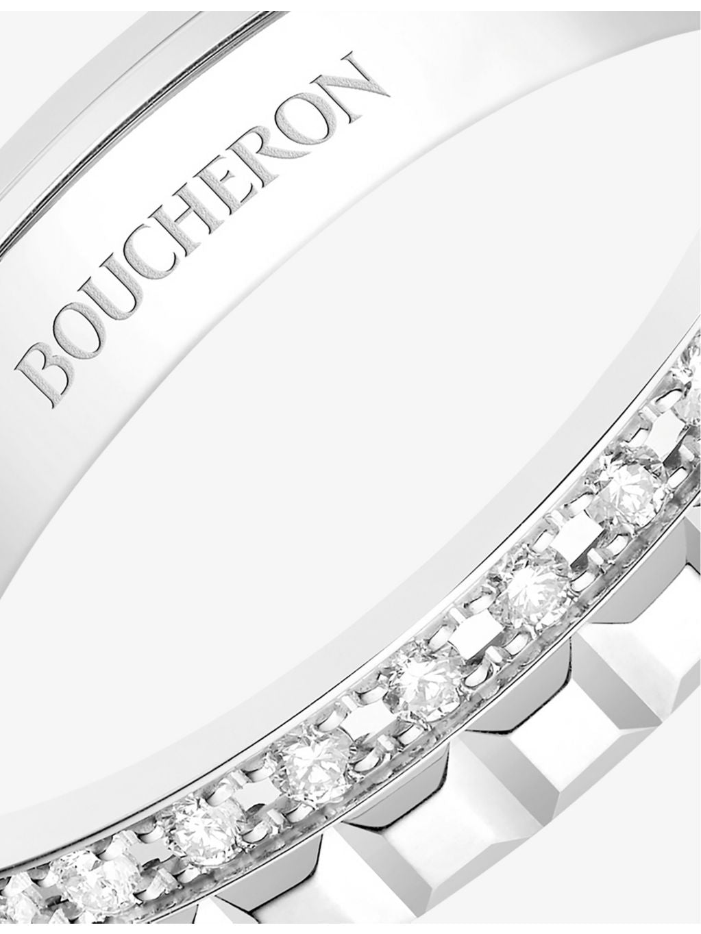 Boucheron Quatre Radiant Edition diamond ring 0.24ct white gold, UK version