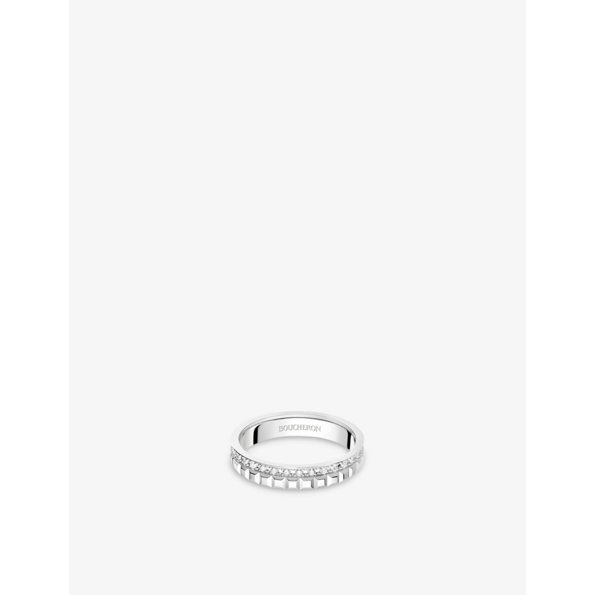 Quatre Radiant Edition 18ct white-gold and 0.24ct diamond ring - K