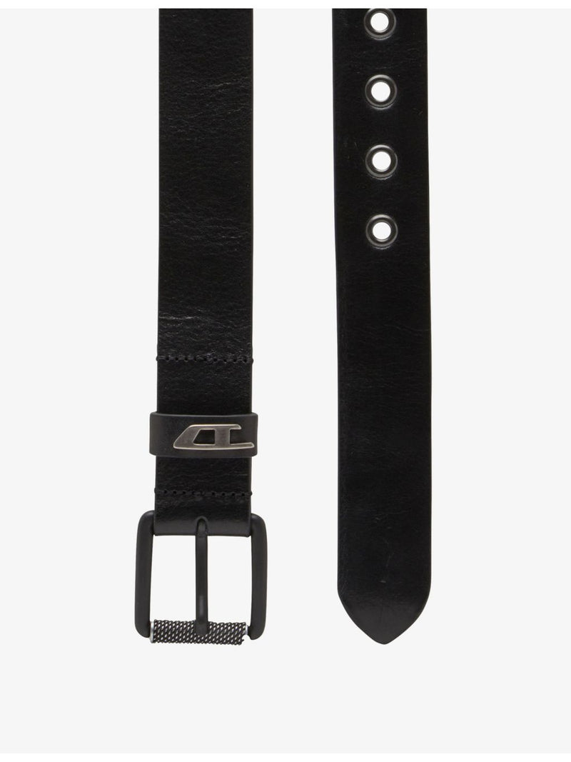 Diesel B-Dave ii monogram leather belt, UK version