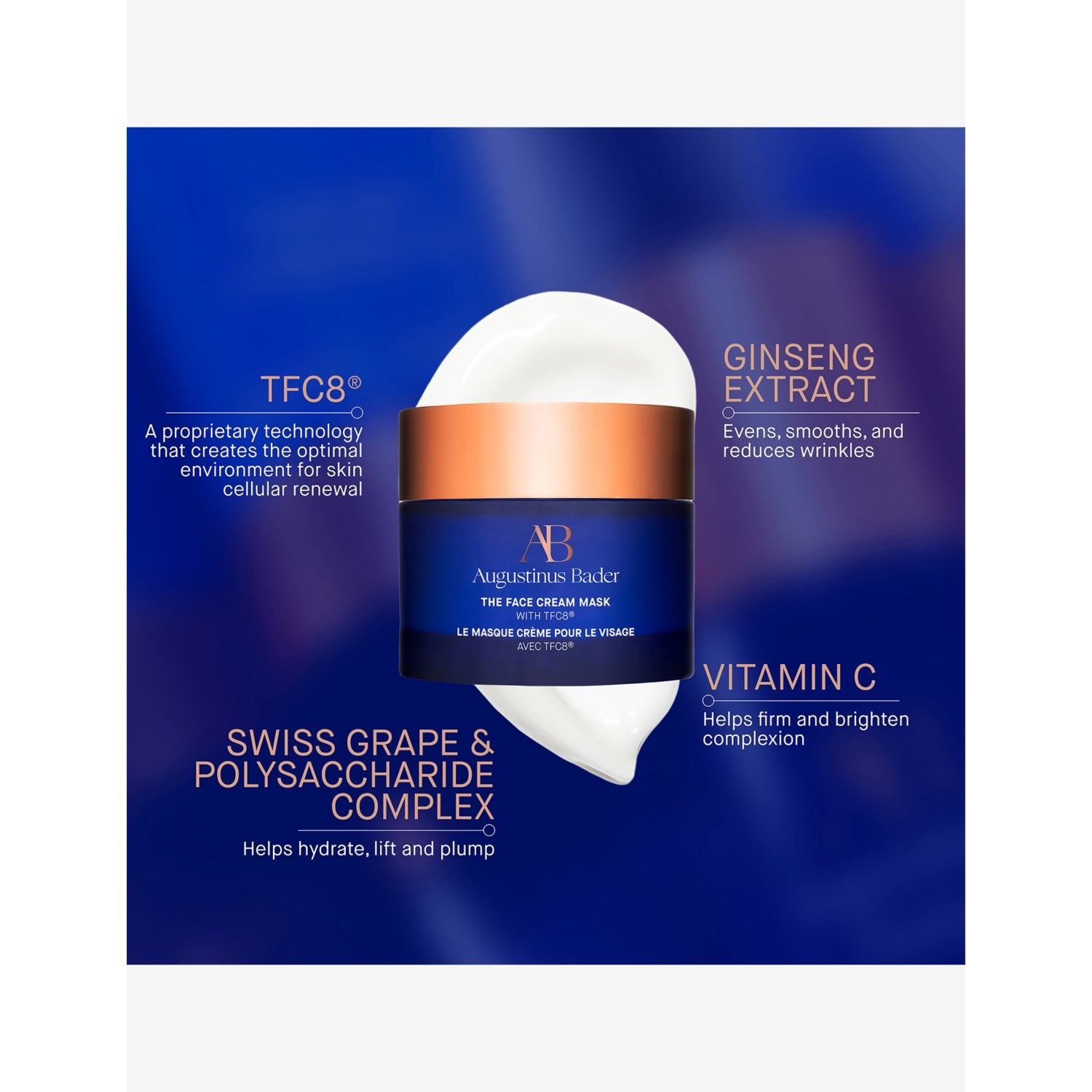 Augustinus Bader face cream mask refillable 50ml (British brand)